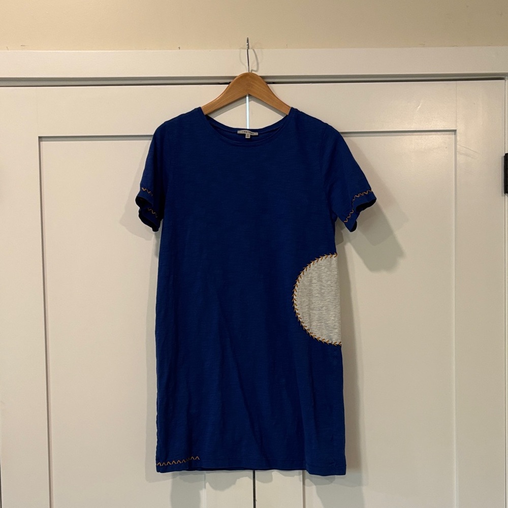 Lisa Todd blue Baseball Dress.Like New. Size Small